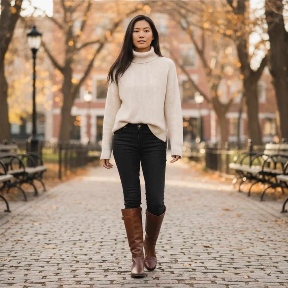 Frye Jordan Strap Cognac Leather Tall Riding Boots